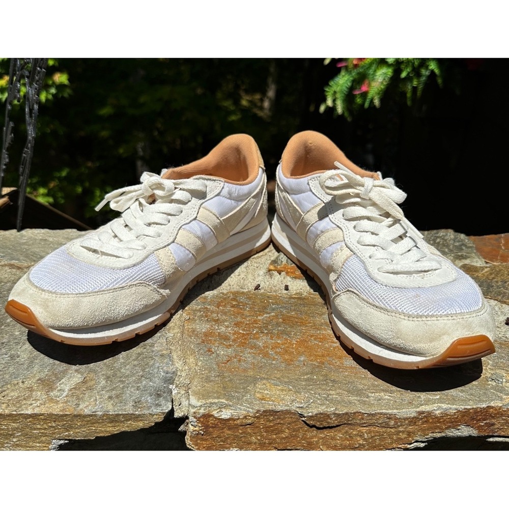 Gola for J.Crew Daytona Women's Retro Jogger Sneakers White Tan Suede Size 9 - Picture 3 of 6